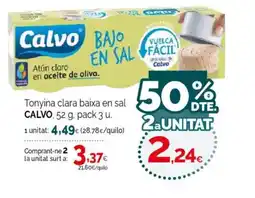 Condis CALVO Tonyina clara baixa en sal oferta