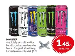 Condis MONSTER absolutely zero, ultra white. hamilton, ultra paradise, ultra fiesta, ultra gold, strawberry, Lando Norris o ruby red oferta