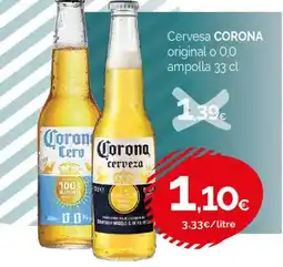 Condis CORONA Cervesa original o 0,0 ampolla oferta