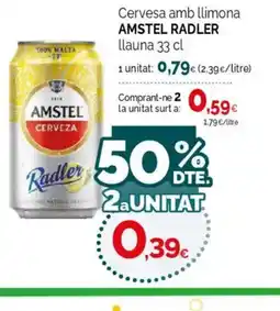 Condis AMSTEL RADLER Cervesa amb llimona oferta