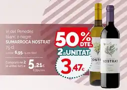 Condis SUMARROCA NOSTRAT Vi del Penedès blanc o negre oferta