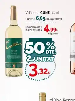 Condis CUNÉ Vi Rueda oferta