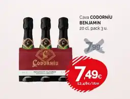 Condis CODORNÍU BENJAMIN Cava oferta