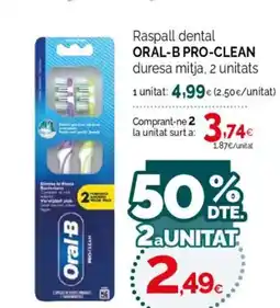 Condis RAL-B PRO-CLEAN Raspall dental duresa mitja, 2 unitats oferta