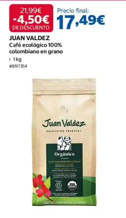 Costco JUAN VALDEZ Café ecológico 100% colombiano en grano oferta