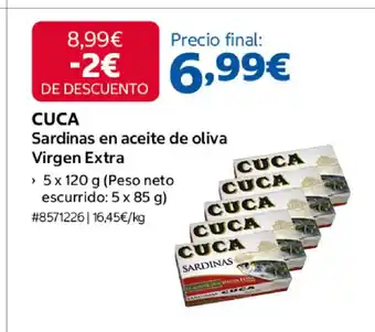 Costco CUCA Sardinas en aceite de oliva Virgen Extra oferta