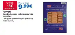 Costco FOPPEN Salmón ahumado en lonchas surtido con salsas oferta