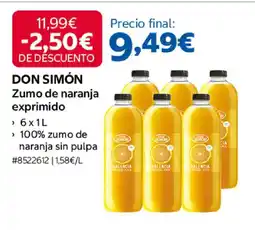 Costco DON SIMÓN Zumo de naranja exprimido oferta