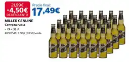 Costco MILLER GENUINE Cerveza rubia oferta