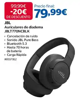 Costco JBL Auriculares de diadema JBLT770NCBLK oferta