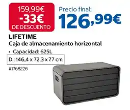 Costco LIFETIME Caja de almacenamiento horizontal oferta