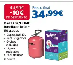 Costco BALLOON TIME Botella de helio + 50 globos oferta