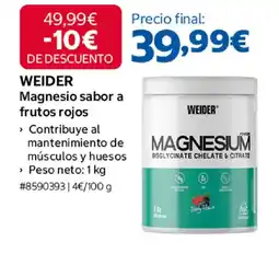 Costco WEIDER Magnesio sabor a frutos rojos oferta