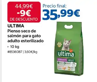 Costco ULTIMA Pienso seco de salmón para gato adulto esterilizado oferta