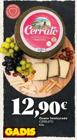 Gadis CERRATO Queso Semicurado oferta