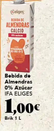 Gadis IFA ELIGES Bobida do Almendras 0% Azúcar oferta