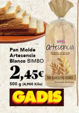 Gadis BIMBO Pan Molde Artesencia Blanco oferta