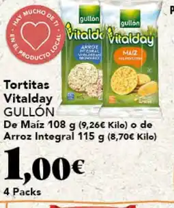 Gadis GULLÓN Tortitas Vitalday oferta