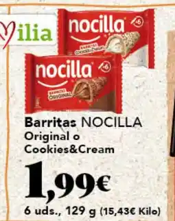 Gadis NOCILLA Barritas Original o Cookies&Cream oferta