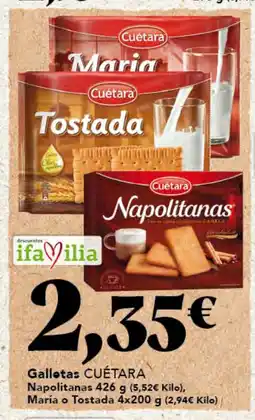 Gadis CUÉTARA Galletas oferta