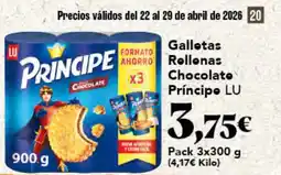 Gadis LU Príncipe Galletas Rellenas Chocolate oferta
