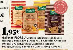 Gadis FLORBÚ Galletas Cookies Integrales con Muesli Naranja y Pasas oferta