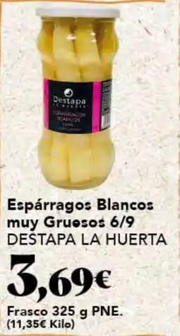 Gadis DESTAPA LA HUERTA Espárragos Blancos muy Gruesos 6/9 oferta