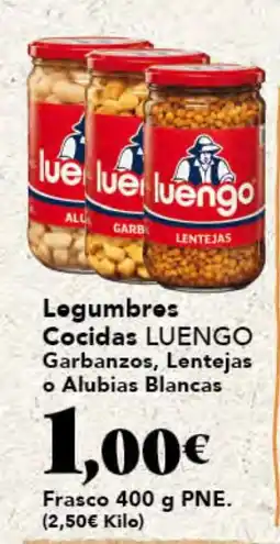 Gadis LUENGO Legumbres Cocidas Garbanzos, Lentejas o Alubias Blancas oferta