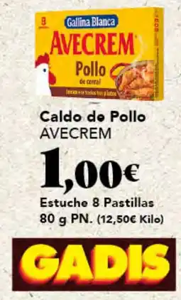 Gadis GALLINA BLANCA Avecrem caldo de pollo oferta