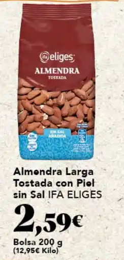Gadis IFA ELIGES Almendra Larga Tostada con Piol sin Sal oferta