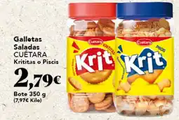 Gadis CUÉTARA Galletas Saladas Krititas o Piscis oferta