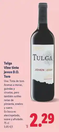 Lidl Tulga - vino tinto joven d.o oferta