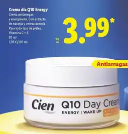 Lidl Cien - crema dia q10 energy oferta