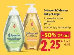 Lidl Johnson's/baby - champú oferta