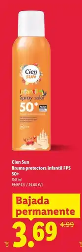 Lidl Cien sun - bruma protectora infantil fps 50+ oferta