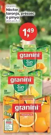 Suma Supermercados Granini - nectar taronja, pressec o pinya oferta