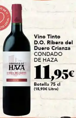 Gadis CONDADO DE HAZA Vino Tinto D.O. Ribera dol Duoro Crianza oferta