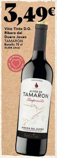 Gadis TAMARÓN Vino Tinto D.O. Ribora dol Duero Joven oferta