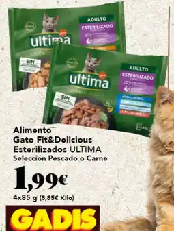 Gadis ULTIMA Alimento Gato Fit&Delicious Esterilizados Selección Pescado o Carne oferta