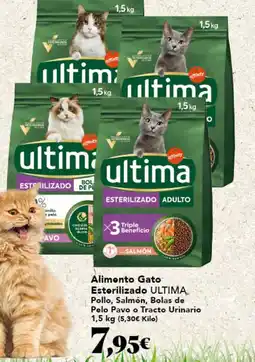 Gadis ULTIMA Alimento Gato Esterilizado Pollo, Salmón, Bolas de Pelo Pavo o Tracto Urinario oferta