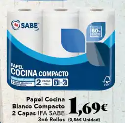 Gadis IFA SABE Papel Cocina Blanco Compacto 2 Capas oferta