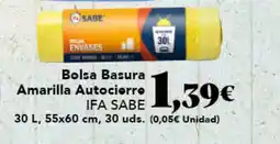 Gadis IFA SABE Bolsa Basura Amarilla Autociorre oferta