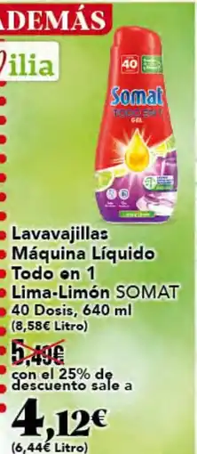 Gadis SOMAT Lavavajillas Máquina Líquido Todo on 1 Lima-Limón oferta