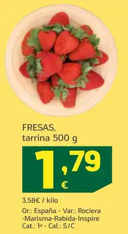HiperDino Fresas, tarrina oferta