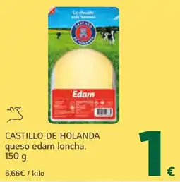 HiperDino CASTILLO DE HOLANDA queso edam loncha, oferta
