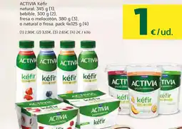 HiperDino ACTIVIA Kéfir natural bebible fresa o melocotón o natural o fresa oferta