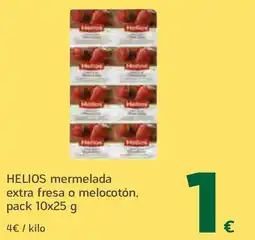 HiperDino HELIOS mermelada extra fresa o melocotón oferta