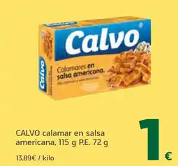 HiperDino CALVO calamar en salsa americana oferta