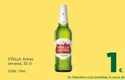 HiperDino STELLA Artois cerveza oferta