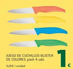 HiperDino Juego de cuchillos blister de colores oferta